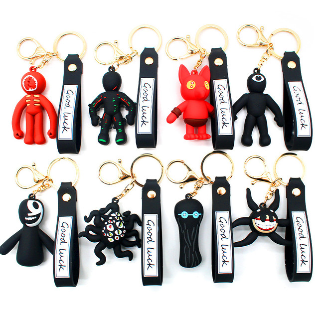 New Products Escape The Door Around The Two-dimensional Key Chain Doors  Roblox Figure Game Monster